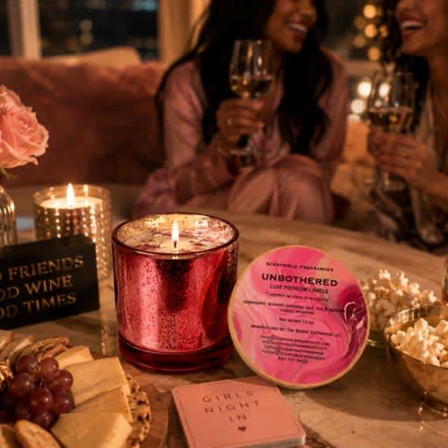 Girls night in candle and self-care set